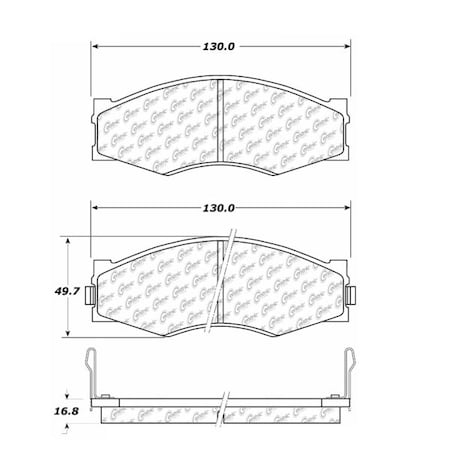 Centric Parts Posi-Quiet Ext. Wear Pad, 106.02660 106.02660